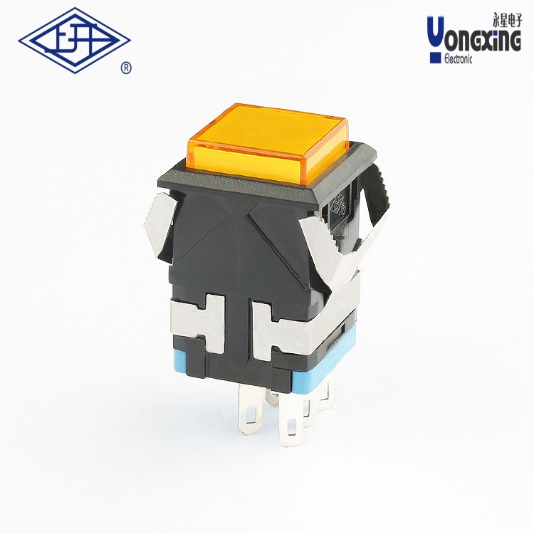 KD2單極自鎖面發(fā)光黃色按鈕開關(guān)KD2-B11L12-BY-Y