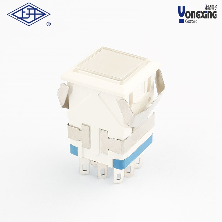 KD2雙極全白按鈕開關(guān) KD2-A21L24-WW-W