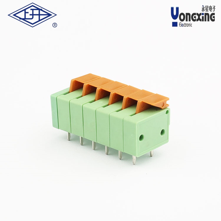 YX彈簧式PCB六針接線端子